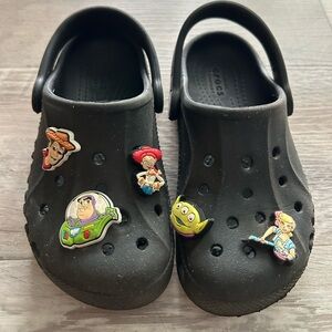 Crocs - Toddler Size 10 with Toy Story Croc Charms